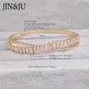 Jin&ju Gold-color Bracelet for Women Charms Cuff Bangles Femme Dubai Aa Cubic Zirconia Jewelry Pulseras Mujer Mother's Day Gift Q0717