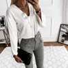 Foridol White Satin Blouse Casual Dames Zwart Streetwear Blouse Shirt Top Plus Size Womens Tops en Bloues Mode Kleding 210415