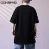 Футболки Японский Стиль Кролик Девушка Принт Thirts Streetwear Harajuku Хип Хоп Мода Повседневная Короткая рукава Свободные Топы 210602