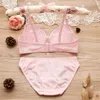 Puberty Girls Lace Dot Cotton Underwear Set Bra Teenage Underwear Small Breast Bra For Teenage Girls 1038 Y29745126