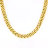 Real 10K Ouro amarelo enchido Miami Chain Chain Colar 24 "Polegada Caixa Personalizada Bloqueio Homens 10mm Largura 5mm Espessura Pesada