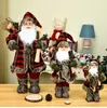 2022 Year Big Santa Claus Doll Children Xmas Gift Christmas Tree Decorations for Home Wedding Party Supplies 30/45/60cm 1pcs 211021