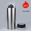 Proste Sublimacja Biały Muzyka Tumbler 500ml Butelka wody ze stali nierdzewnej z głośnikiem Outdoor Portable Water Cup