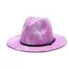 Trendy Fedora sentiu chapéu largo vestido de lã Panamá estilo especial Ladies Gambler gambler moda cowboy Hats Delm22