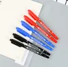 Black vermelho azul indelével indelible marcadores penas de escritório ponto de escola liso escrita caneta whiteboards escrever suprimentos