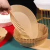 100PCS Friteuse à air jetables Doublure en papier Papiers de cuisson antiadhésifs Résistant à l'huile, à l'eau, Plats en parchemin de qualité alimentaire et pour la cuisson au micro-ondes (6,5 pouces) SN4443