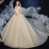 Off-Shoulder-Schnürung am Rücken, glänzendes Prinzessin-Ballkleid-Brautkleid in Übergröße