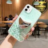 아이폰 6S 7 8 Plus XS XR 11 12 13 Pro Max Case UF781에 대한 홀더가있는 럭셔리 반짝이 거울 전화 케이스