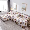 Floral Print Elastische Sofa Cover Stretch S voor Woonkamer Couch L-vorm Fauteuil Chair Slipcovers 1/2/3/4 SEAT 220302