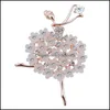 Banheiro banheiro banheiro home Gardeth Aessory Set Ballet Angel Girl Girl Cubic Rhinestone Decoração Pino de broche para o suéter Drop Drop Delivery 2