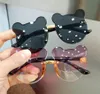 Dzieci Okulary Kreskówki Niedźwiedź Odcienie Chłopcy Dziewczyny Eyewear Cute Dzieci Okulary Okulary UV400 Clear Lense Lesless