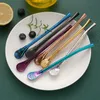 Mate Steel Drinking Straws Filter Stirring Tea Stainless For Straws Spoon Gourd Bombilla Metal Drink Accessories SN4394