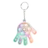 2021 Push Fidget Toys Keychain Favor for Children Decompression Toy Silicone Camo Rainbow Ringent Pioneer Anti Stress Bubbles6020461