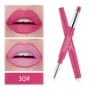 MISS ROSE double head matte waterproof lipstick lip liner 10 colors for option Automatic rotation multi-function