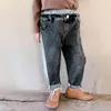 Herfst mode jongens patchwork jeans aankomst Koreaanse stijl denim broek 210508