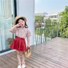 2021 Summer New Arrival Girls Fashion Dot Sets Top+skirts Kids Clothes Girls X0902