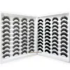 40 par/set 3D False Eyelashes Full Strip Faux Mink Eyelash Wholesale Cresuable Fake Eye Lashes Thick Cross Lash Extension Makeup Tools