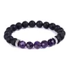 8MM Natural Stone Strand Bracelet Reiki Healing Energy Black Lava Amazonite Rubies Zoisite Lapis Quartz Crystal Beaded Bracelets