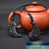 1 conjunto obsidian taichi dragão e phoenix colar pingente yin yang pingente colar obsidiano sorte pingentes de fábrica preço especialista estilo mais recente estilo