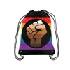 Custom Pride Gay LGBT 35x45cm Drawstring Backpack Flags Black Lives Matter Sports Football Soccer High Quality 100D Polyester With Brass Grommets Or Strings