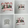Vendita all'ingrosso! Decorazioni natalizie Ornamenti per l'albero Ciondolo di Babbo Natale scrivibile Regali per feste a casa per amici di famiglia A12