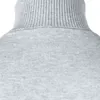 Серый водолазка свитер мужчины осень мужские высокий воротник пуловер кабельные вязаные свитера стройные подходит к дрожу трикотаж тянуть Homme 210522