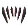 6st / set Universal Front Bumper Lip Dekoration Diffusor Splitter Fins Body Spoiler Canards Valence Chin Car Tuning Canard