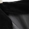Femmes élégant velours noir plissé asymétrique mini jupe dames dos fermeture éclair vestidos chic volants jupes faldas mujer 210430