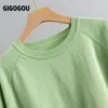 GIGOGOU Solidna koszulka damska z krótkim rękawem Koreański styl Slim Basic Cotton Tshirt Top Odzież damska Wiosna Lato T Shirt Femme 220307