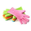 Oven Mitts Silicone gloves Heat Resistant Thick Cooking BBQ Grill Mitt Gadgets Kitchen Accessories FHL345-ZWL711