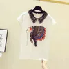 Women's Summer Turn Down Collar Short Sleeves Retro Ethnic Print Chiffon Shirts Female Blouse Tops Blusas A3495 210428