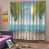 Cortina cortina modernas cortinas de blackout de seda breves impressas para sala de crianças porta personalizada