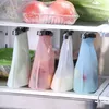 1000ml 접이식 실리콘 식품 보존 가방 재사용 가능한 씰링 저장 용기 음식 신선한 가방 야채 씰링 가방