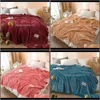Super Soft Blankets Stripe Solid Fleece Blanket Warm Flannel Bedspread Throw On Sofa Bed Cover Thickness Bedsheet Yellow Blue 20112454261