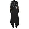Casual Jurken Hoge kwaliteit EST NICE Designer Runway Women's Long Sleeve Lovertjes Geplooide jurk
