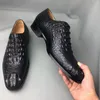 Thailand Crocodile Skull Skull Men's Dress Shoes Casual Business Real Bone Fashion Trend Leather S