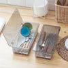 Storage Bottles & Jars Transparent Drain Box Multi-Function Modern Home Kitchen Portable Tableware Chopsticks Finishing