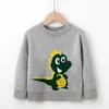 2021 Autumn Baby Boy Warm Long Sleeve Sweaters Children Clothes Dinosaurs Kids Sweater For Girls New Winter Baby Knitt Coat Tops Y1024