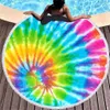 150-150cm Tie Tye Round Beach Towel com Borlas Colorido Unisex Ultra Super Super Água Absorvente Cobertor Grande Microfiber Seaside Banheira Toalhas G424VT9