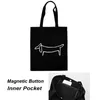 Nxy Shopping Bags i Love Dachshund bolso De Compras Lona Réutilisable Para Mujer Bolso Hombro Bonito Perro Mam Vida Esttica Gran 0209
