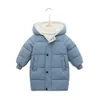 子供の冬のジャケットのための男の子のコットンコートキッズフード付きアウターティーンエイジャー女の子長いパッドドジャケットtz665 H0909