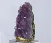 Home Decoratieve Arts Natural Amethyst geode met transparante basis drie maat voor kiezen