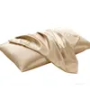 20 * 26 tums silke satin kuddehus Hem Multicolor Ice Silk Pillow Case Zipper Pillow Cover Double Face Kuvert Hem Textilest2i52097