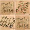 Konst och konst, hantverk gåvor hem Gardenwholesale- 13 Blandad antik gammal look bronshängen Vintage Key Collectibles Good Gift1 Drop DE