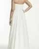 Plus Size Beach Wedding Dresses New Custom Made Court Train Sleeveless Strapless Pleats Empire Waist Elegant Chiffon Bridal Gowns W