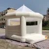 Gratis Ship 4.5x4m eller Custom White Uppblåsbara Bröllop Jumper Bouncer Castle / Hopping Bed / Bouncy Bounce House