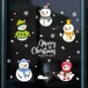 Wall Stickers Merry Christmas Decor Window Snowman Sticker For Home Door Display Happy Year 2022 #78