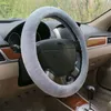 Winter Fluffy Plush Cars Steering Wheel Covers Textile Fashion Ladies Driving Hands Warm Car Cover 7 Colors3433128