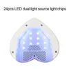 Nail Dryers 48W UV Light LED Heart Shape Lamp Gel Polish Dryer Curing 24 Chips Manicure Pedicure Art