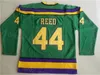 Movie Green 1993 Vintage Hockey su ghiaccio 99 Adam Banks Maglie retrò 96 Charlie Conway 21 Dean Portman 44 Fulton Reed 33 Greg Goldberg 66 Gordon Bombay 8 Teemu Selanne YaZi